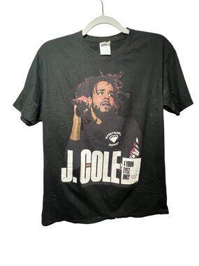 J. Cole 4 Your Eyez Only World Tour Concert Tee Black L Delta Soft